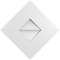 Ekena Millwork Diamond Surface Mount PVC Gable Vent: Functional, w/ 3-1/2"W x 1"P Standard Frame, 16"W x 16"H GVPDI16X1601SF - alternate 1